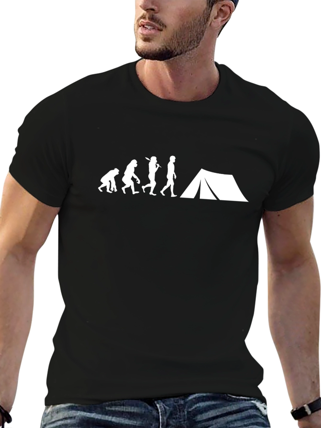 Evolution of Camping T-Shirt - Funny Outdoor Tee