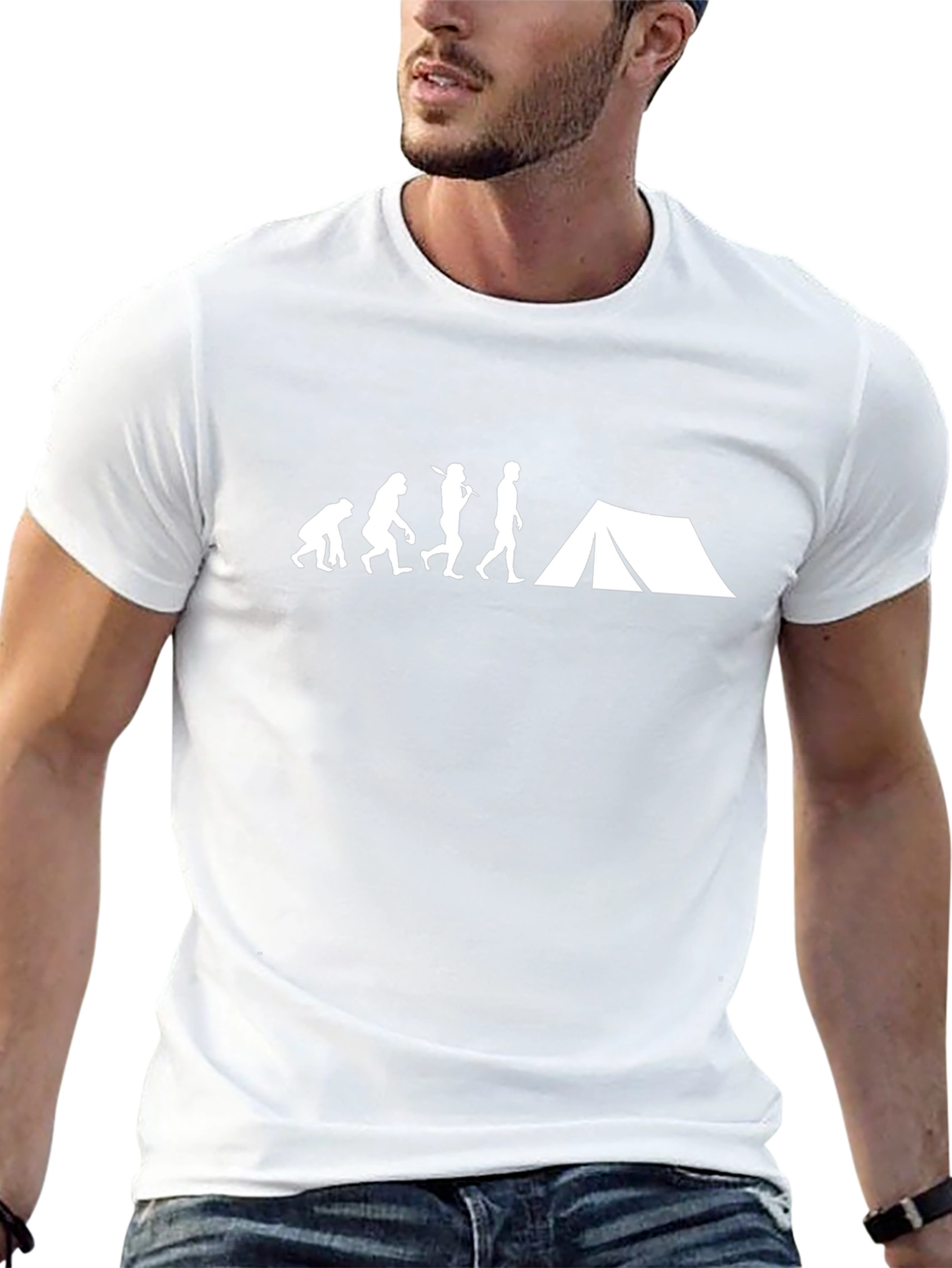 Evolution of Camping T-Shirt - Funny Outdoor Tee