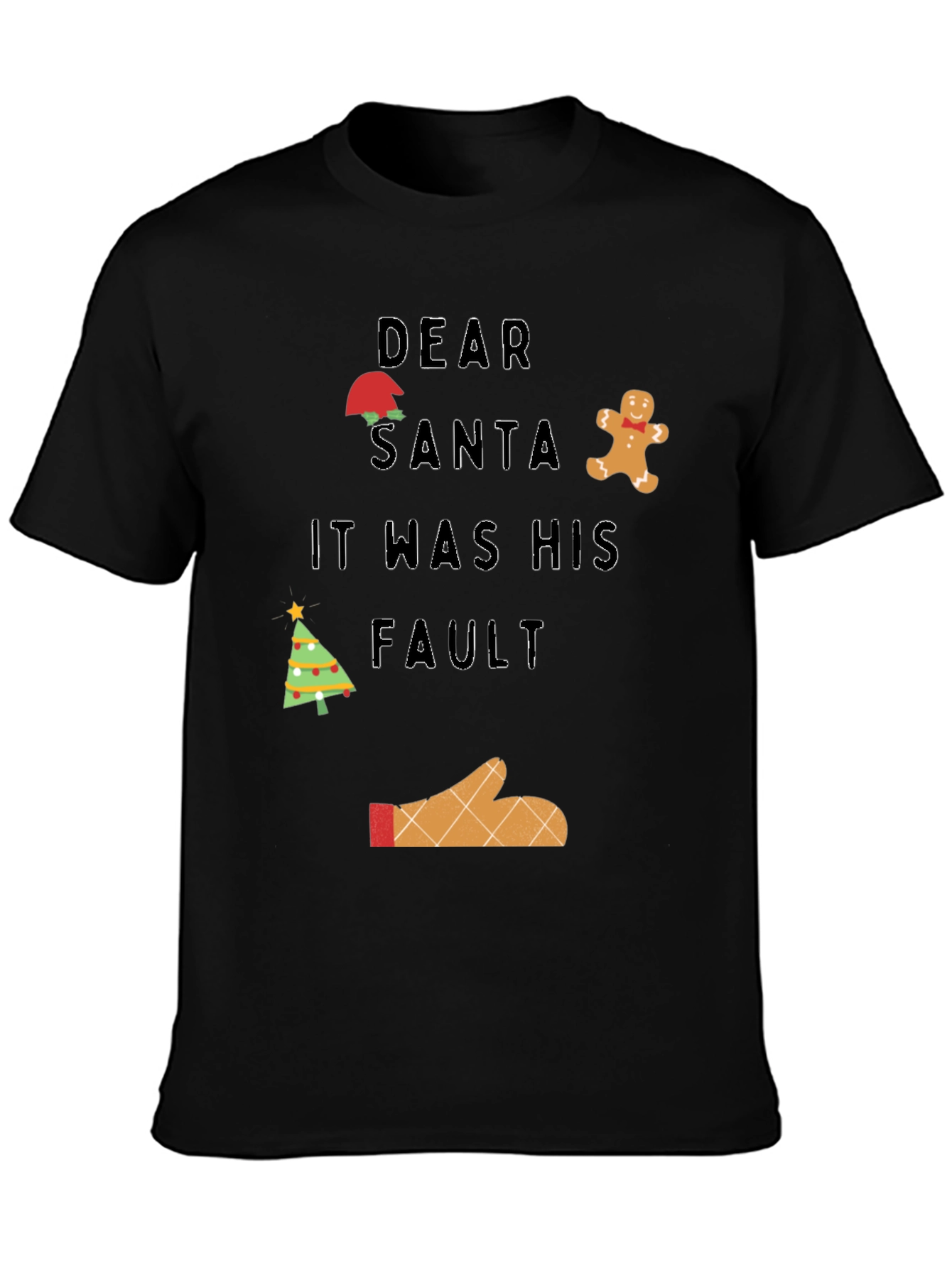 Dear Santa It Was His Fault Christmas T-Shirt