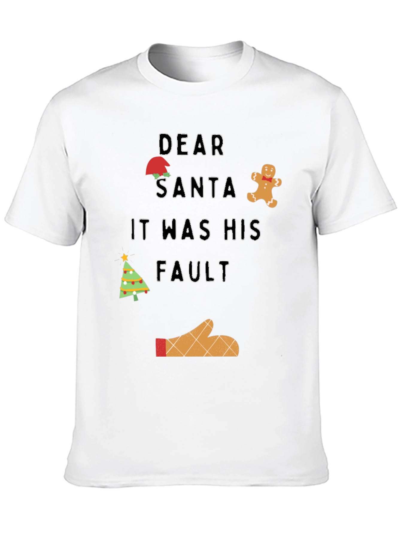 Dear Santa It Was His Fault Christmas T-Shirt