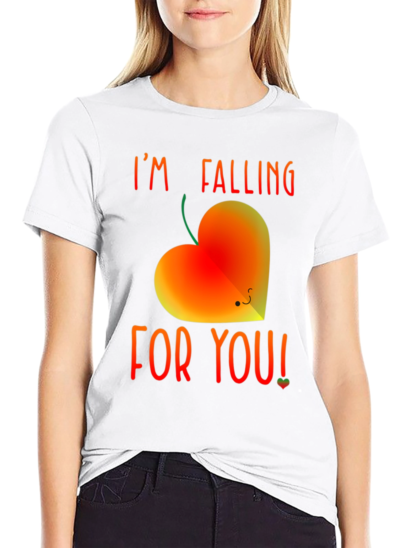 Falling For You Heart Graphic Tee