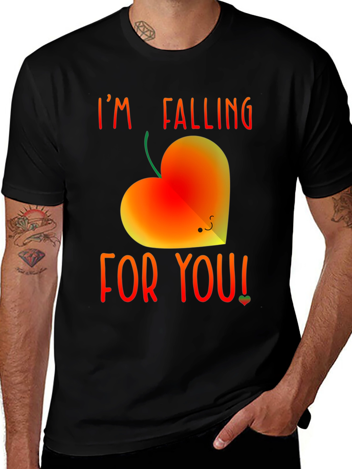 Falling For You Heart Graphic Tee