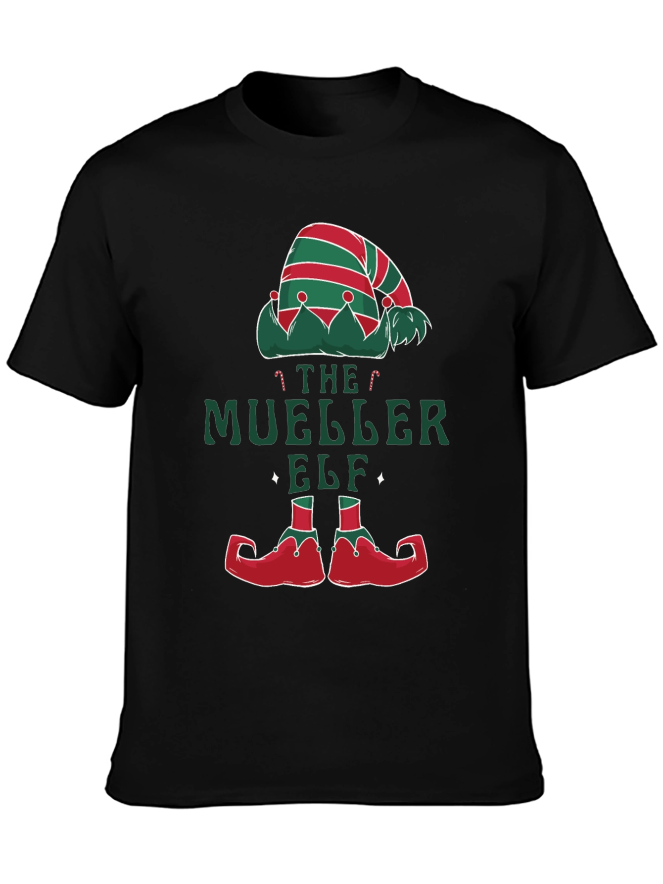 The Mueller Elf Christmas Holiday Graphic Tee Shirt