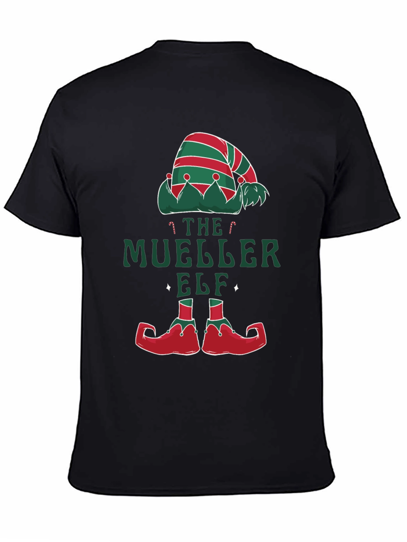 The Mueller Elf Christmas Holiday Graphic Tee Shirt