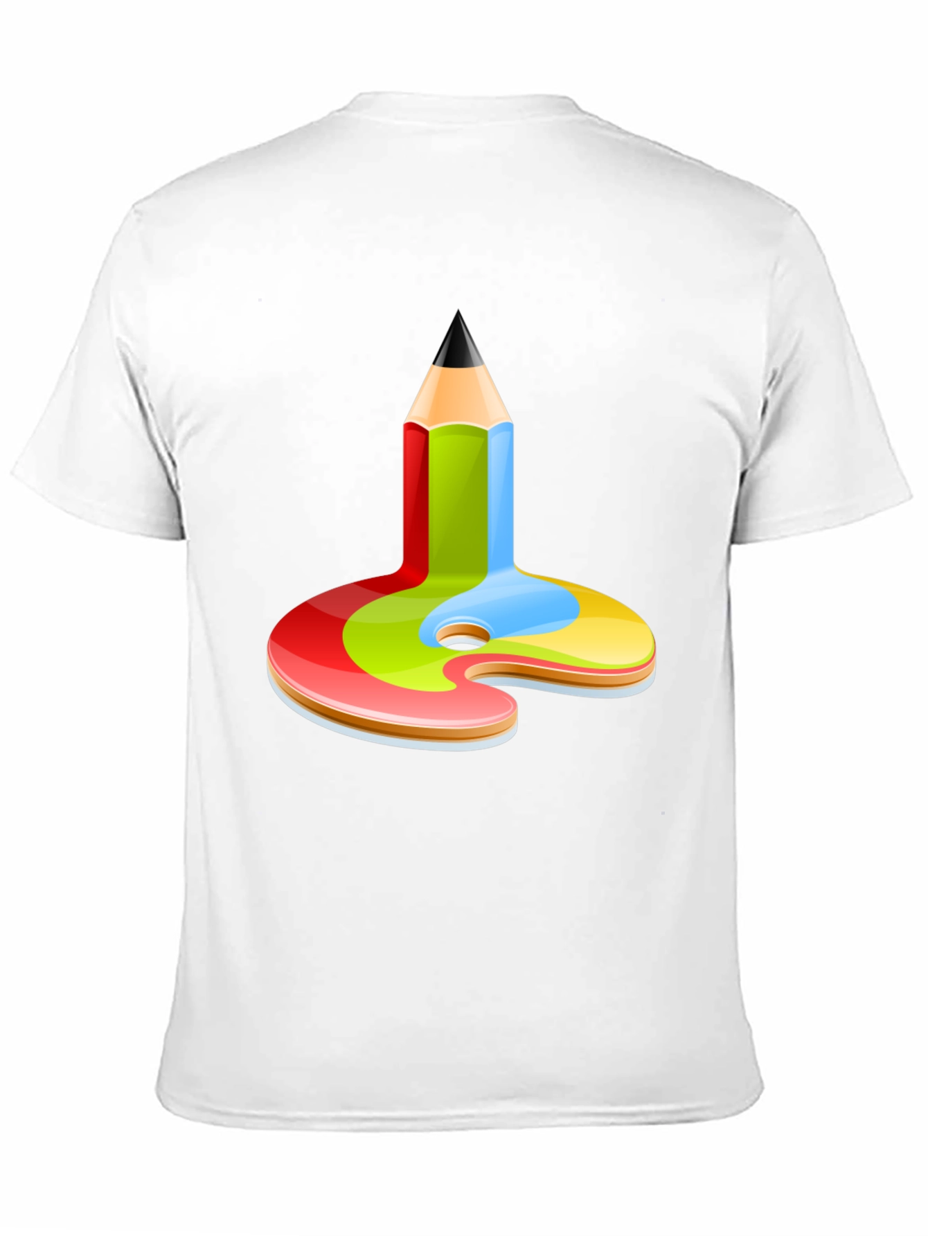 Artist Palette Pencil Graphic Tee - Black Cotton