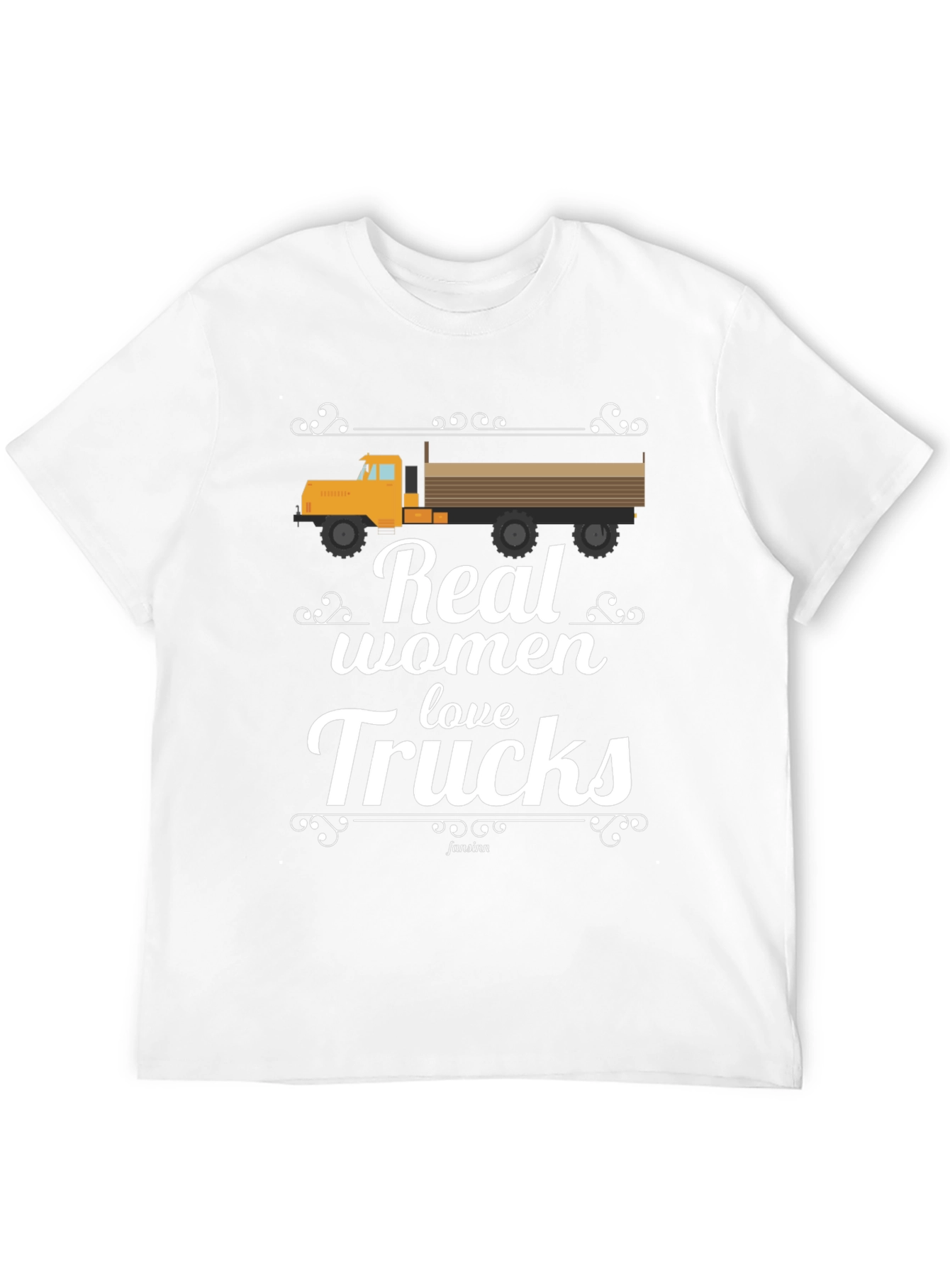 Real Women Love Trucks Black T-Shirt