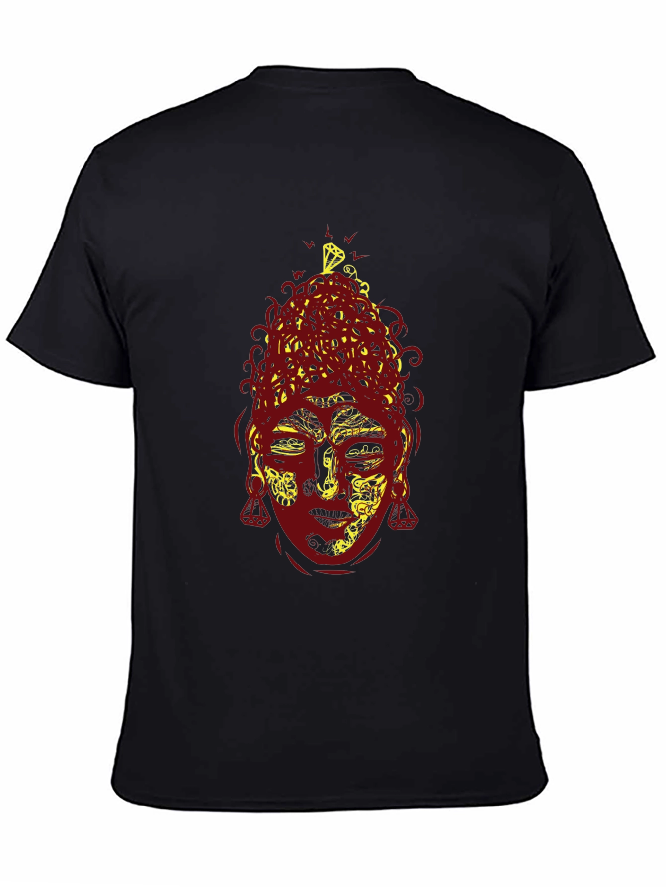 Buddha Graphic Print Tee - Black