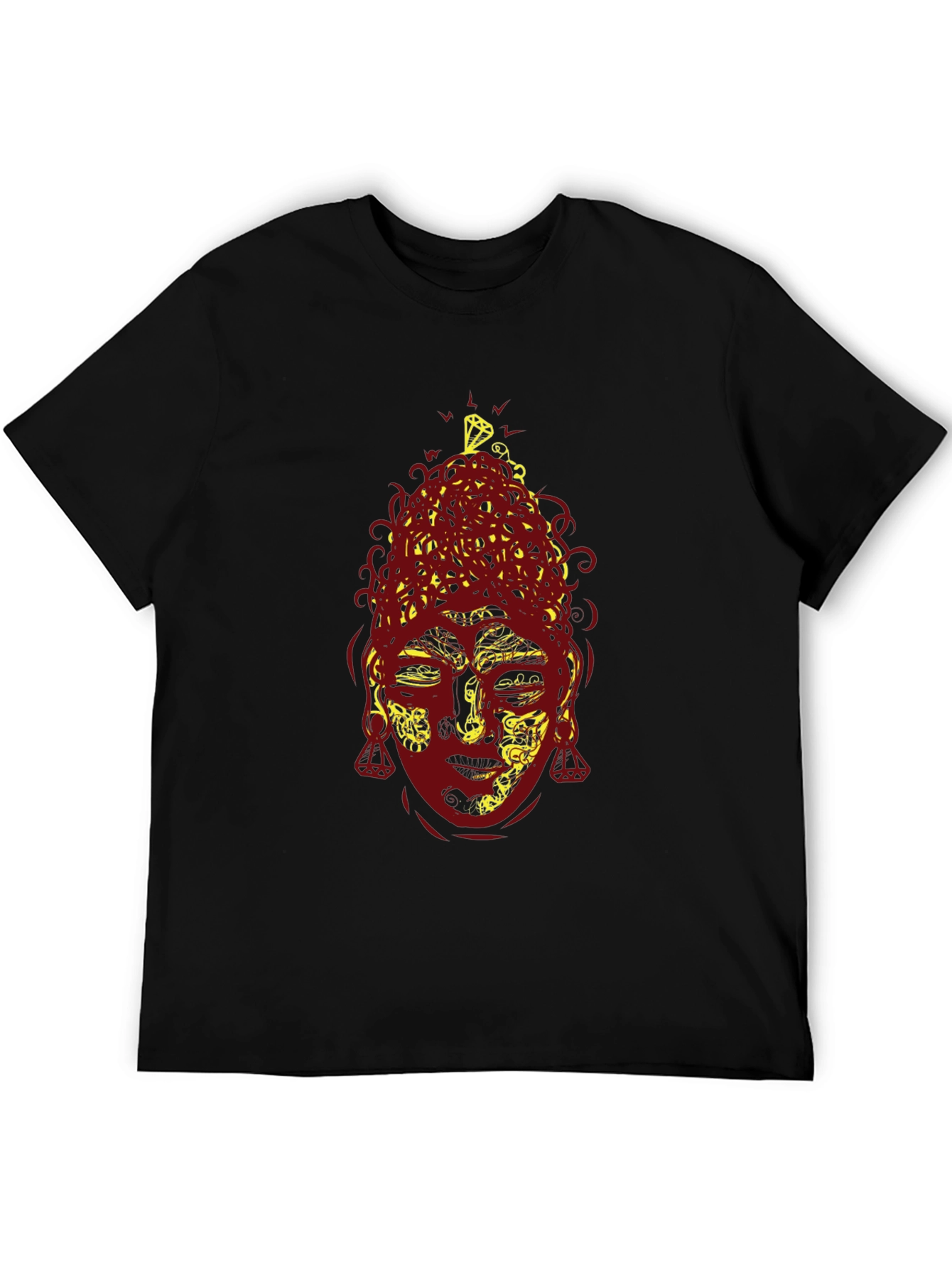 Buddha Graphic Print Tee - Black