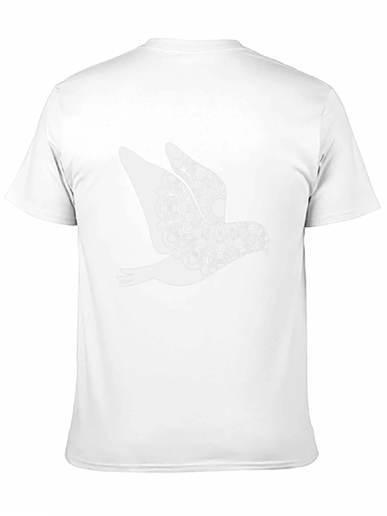 Dove Mandala Graphic Black T-Shirt