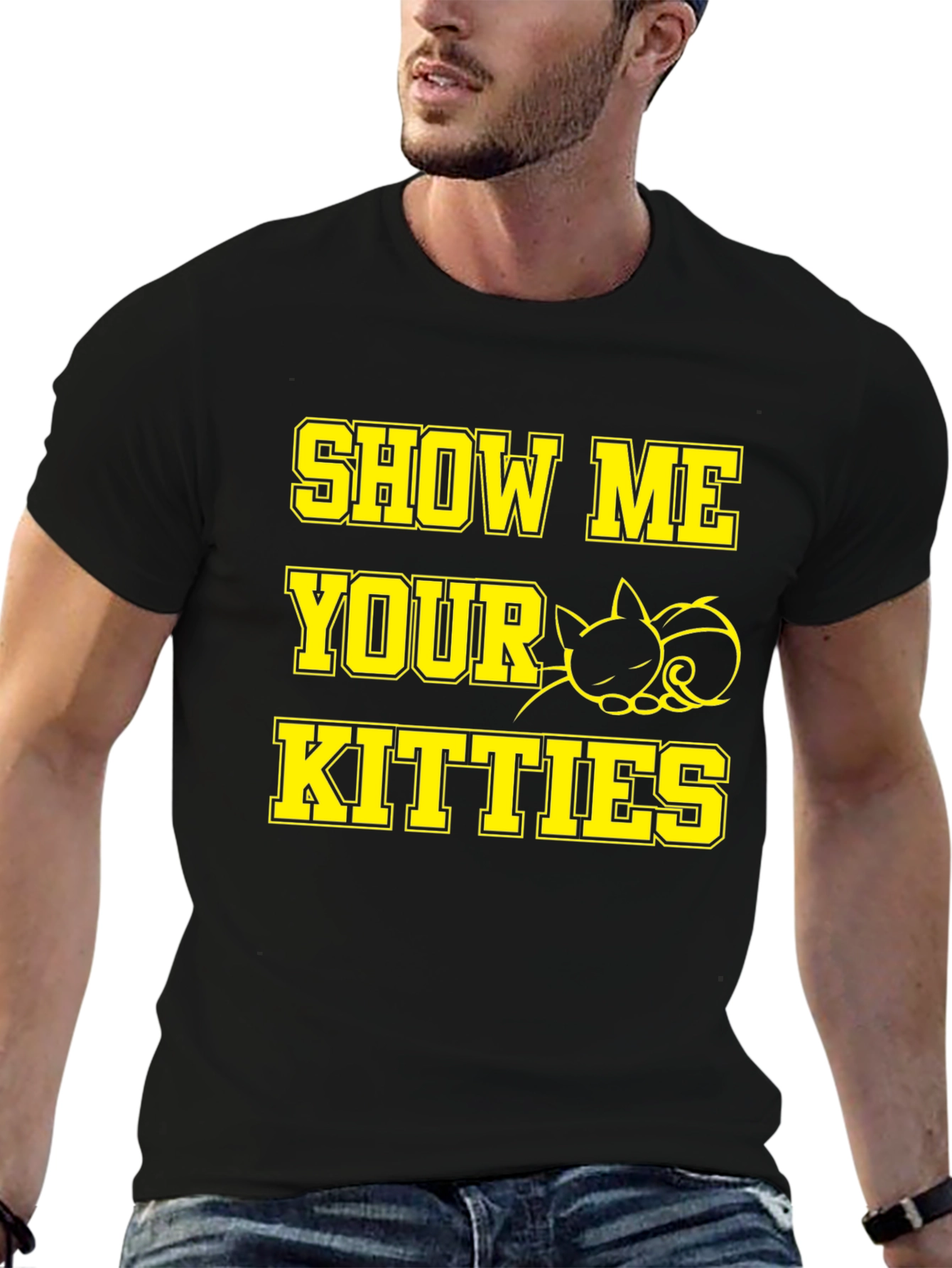 Show Me Your Kitties Cat Graphic T-Shirt