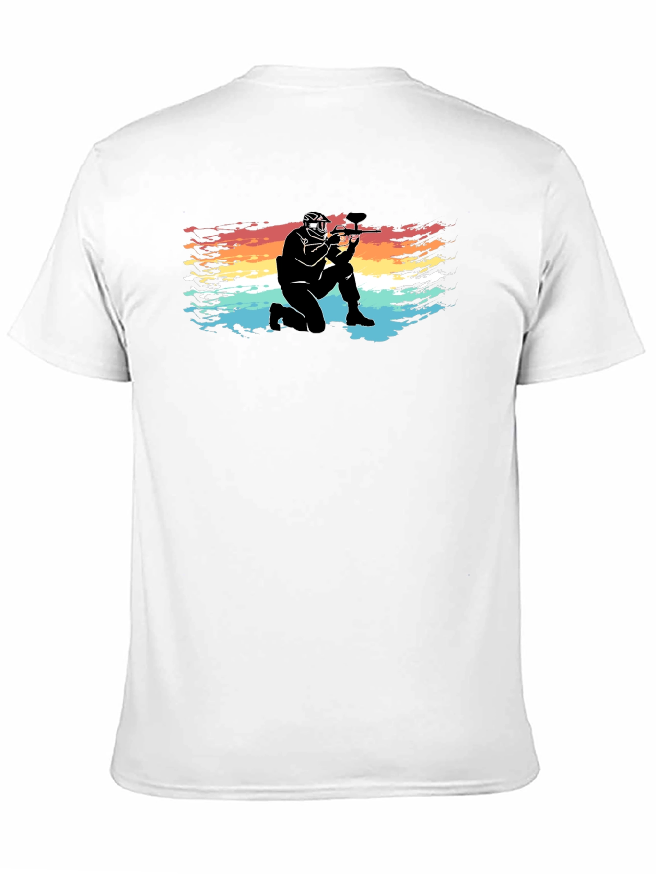 Paintball Player Graphic Tee - Cool Retro Design
