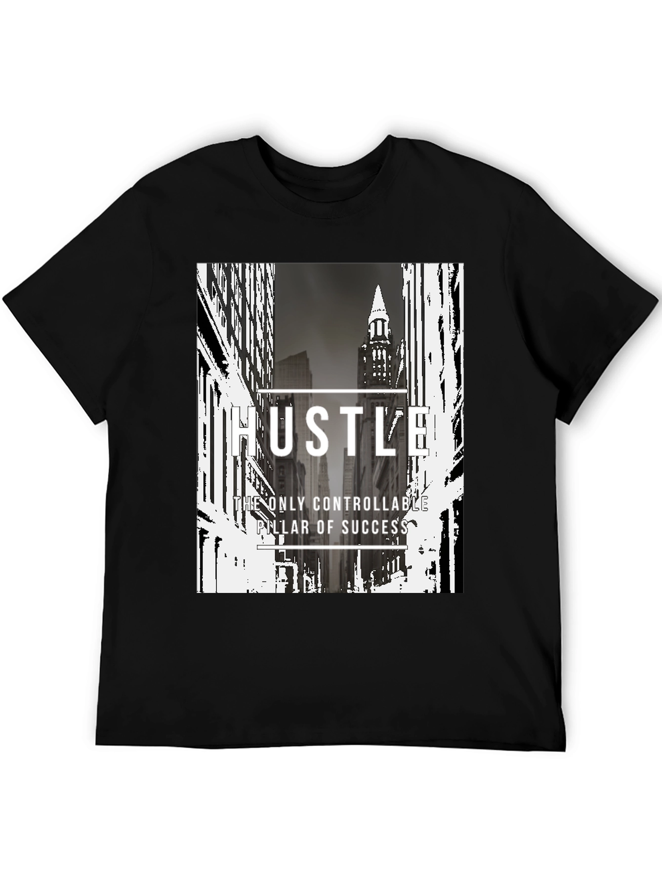 Hustle Graphic Print Black T-Shirt