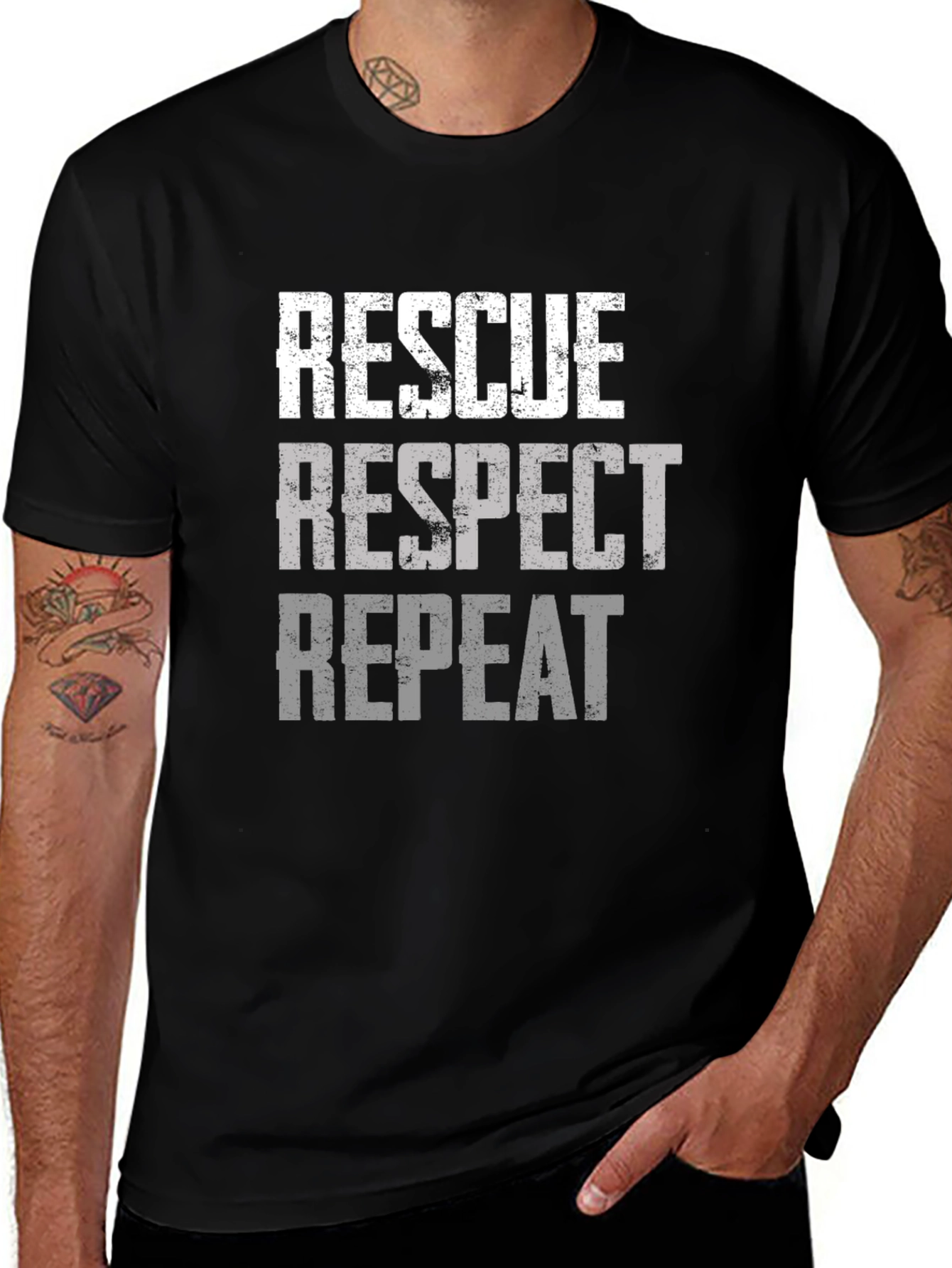 Rescue Respect Repeat Graphic Tee