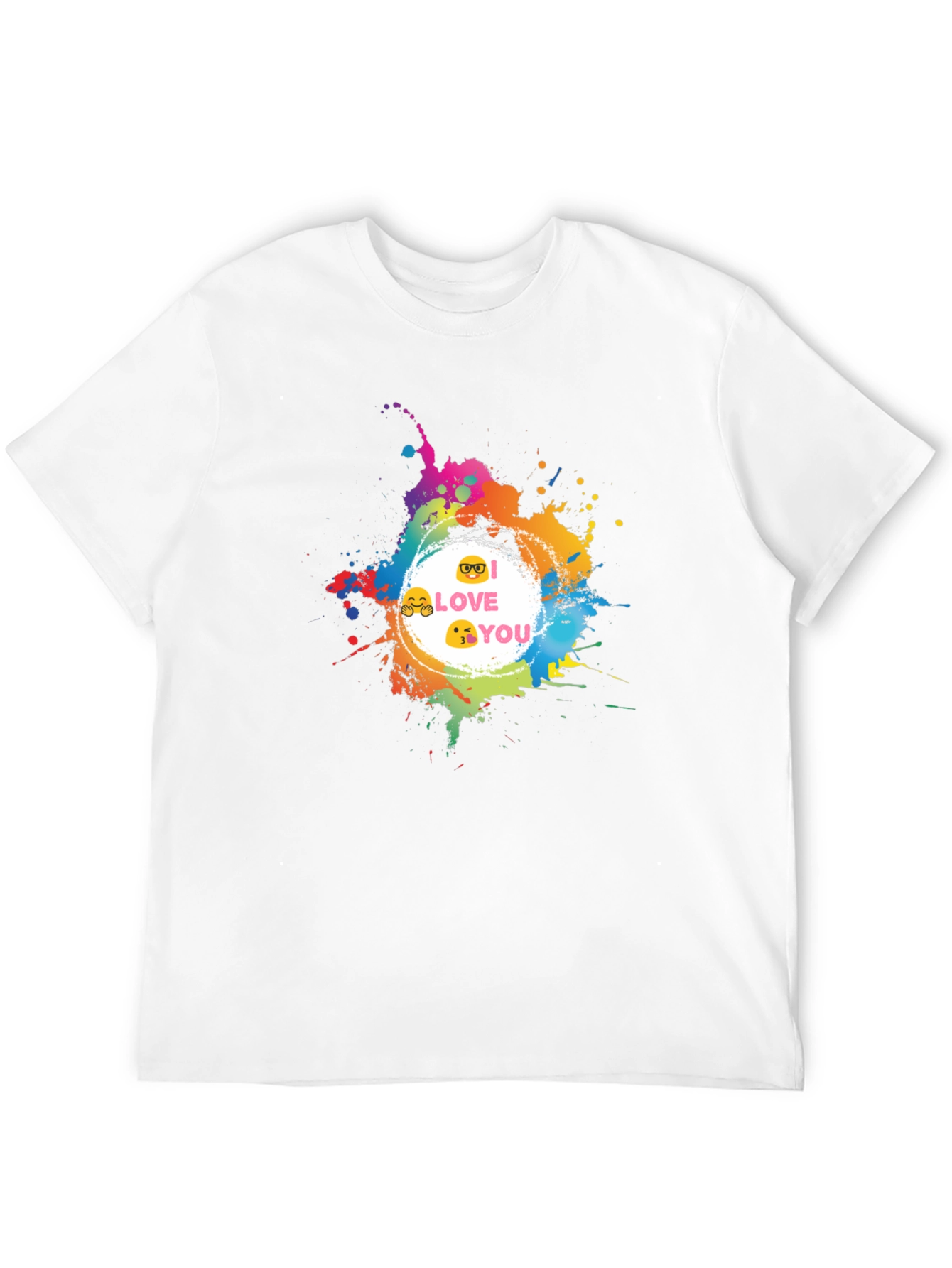 Emoji Love Graphic Tee - Black Casual T-Shirt