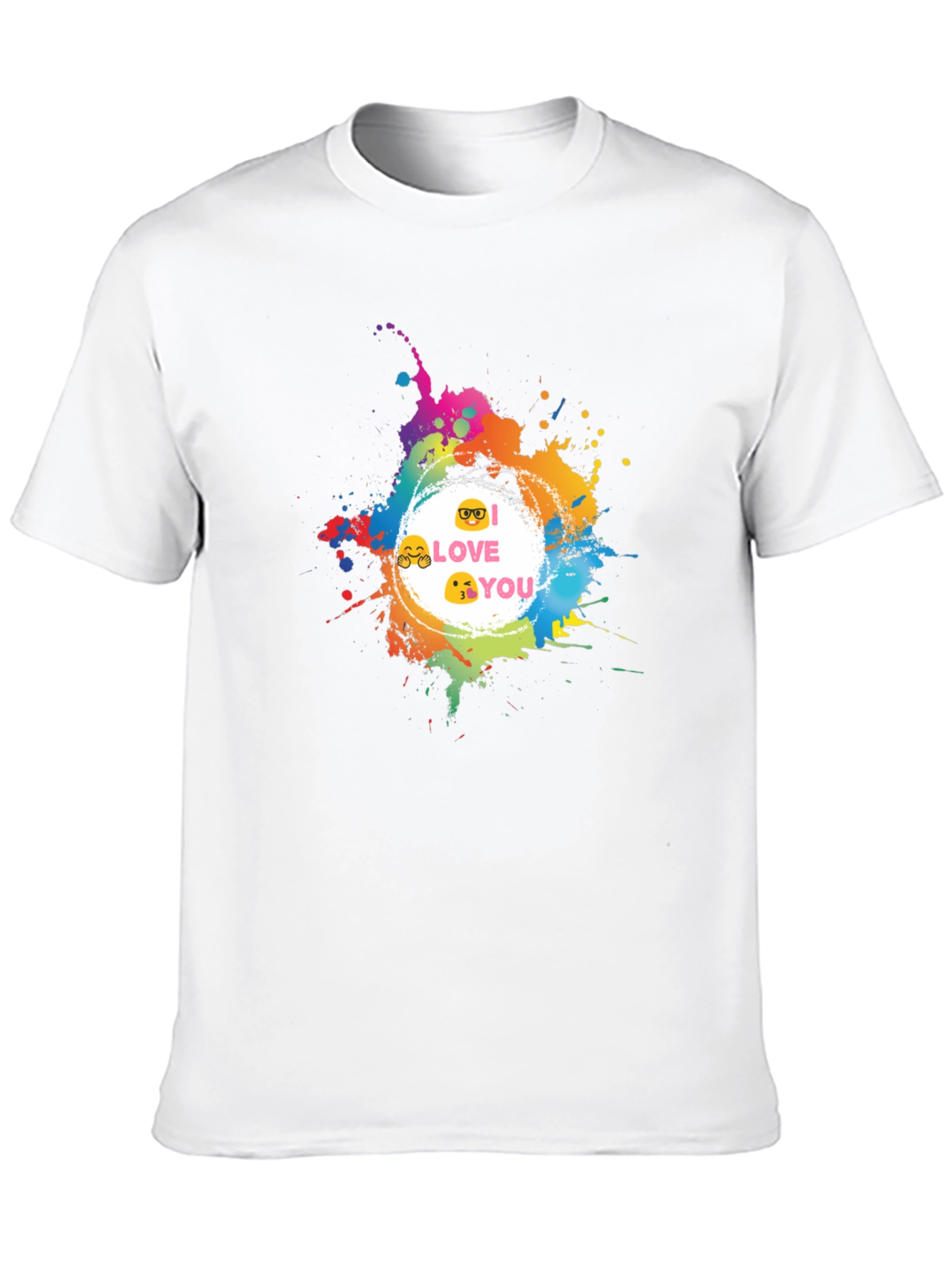 Emoji Love Graphic Tee - Black Casual T-Shirt