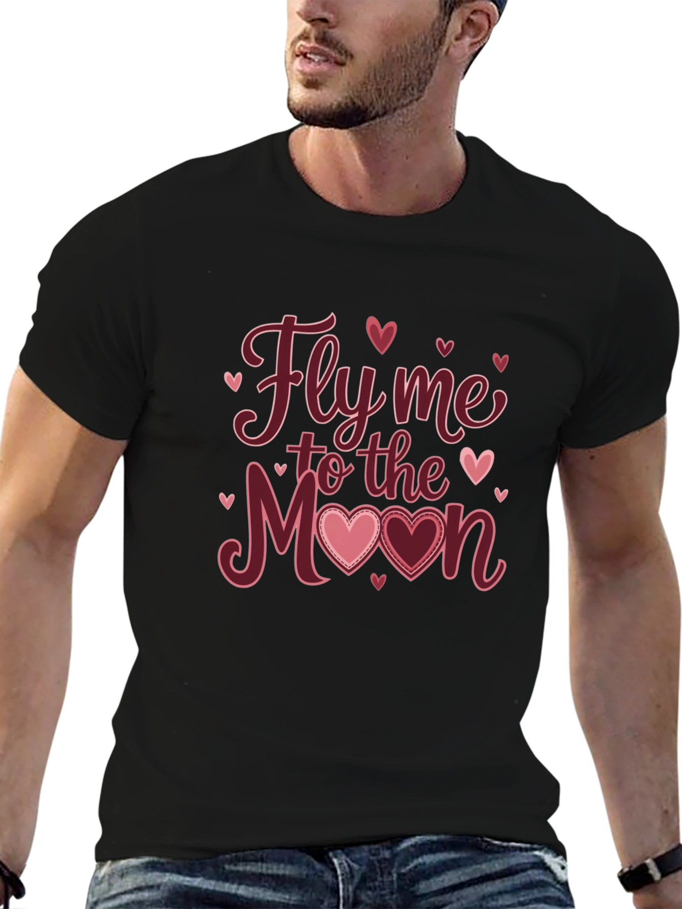 Fly Me to the Moon Valentines Graphic Tee