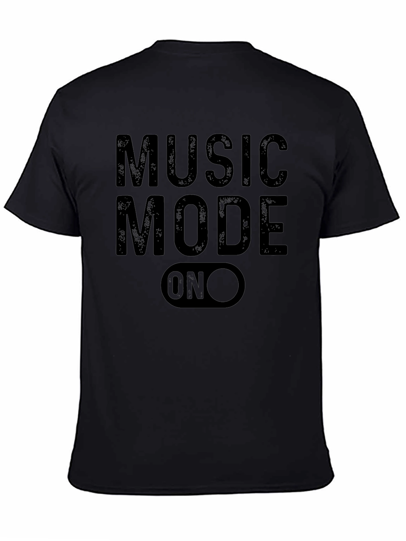 Music Mode On Black Graphic T-Shirt