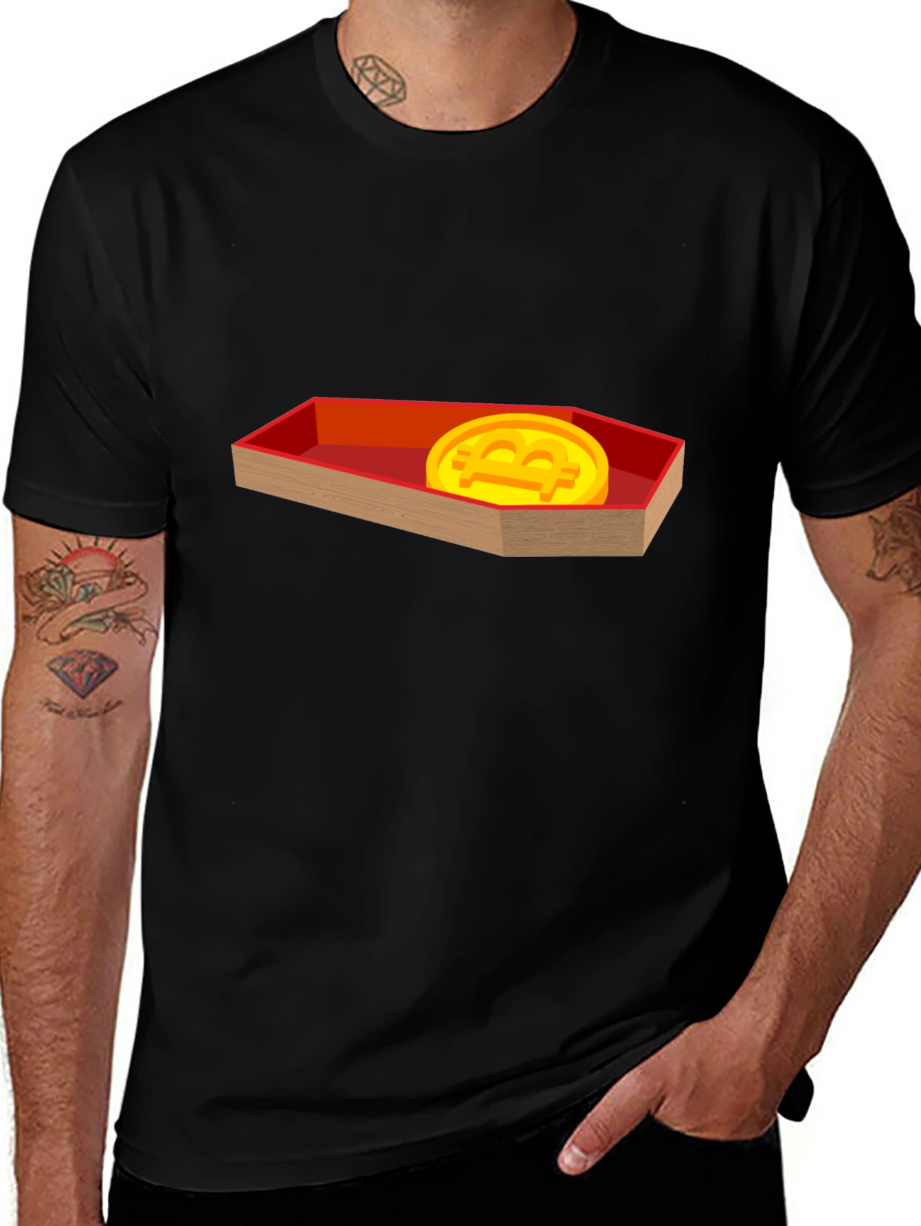 Bitcoin Coffin T-Shirt - Crypto Meme Tee