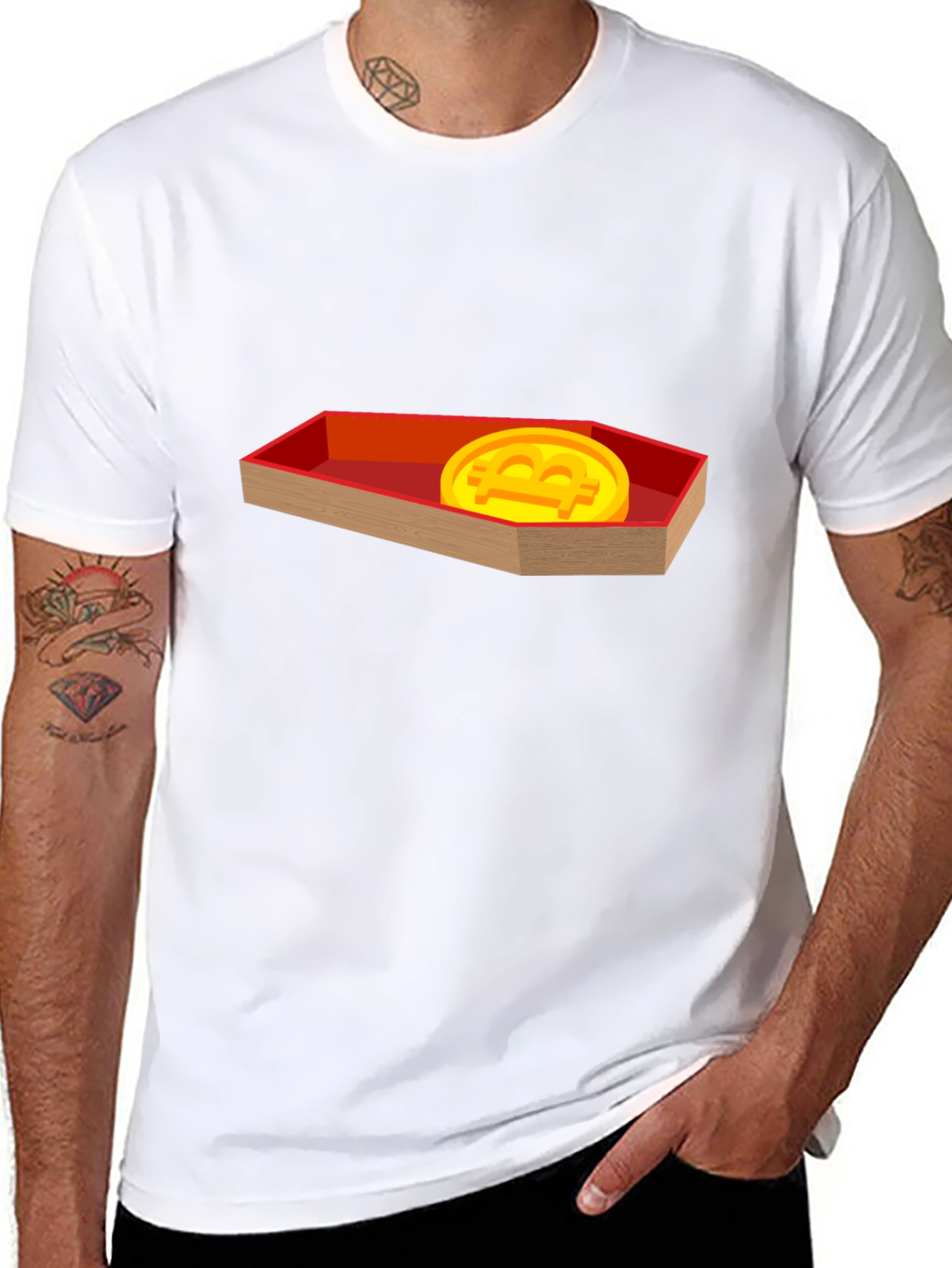 Bitcoin Coffin T-Shirt - Crypto Meme Tee