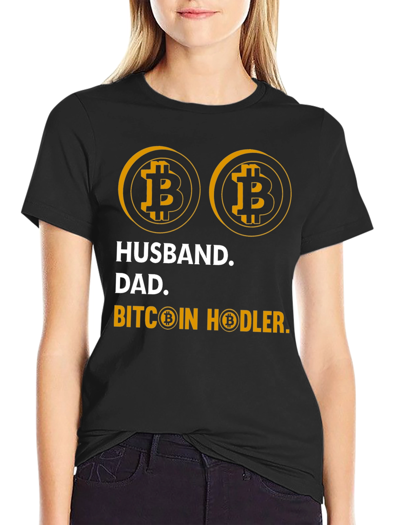 Husband Dad Bitcoin Hodler Graphic Tee
