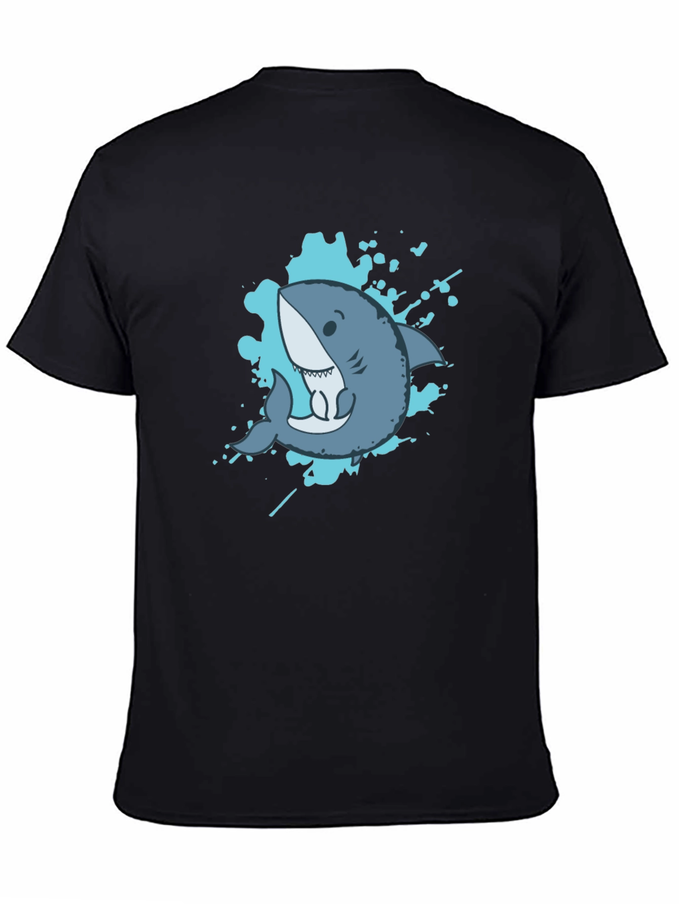 Shark Graphic Tee - Mens Black Short Sleeve