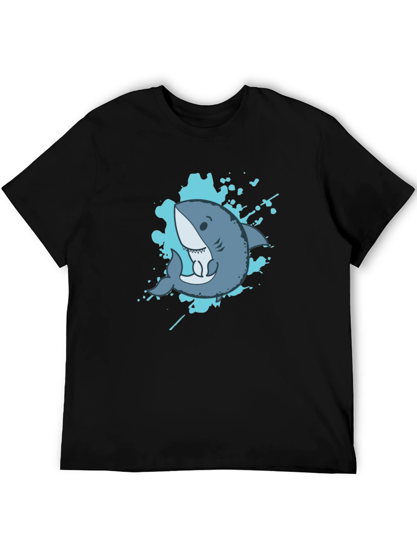 Shark Graphic Tee - Mens Black Short Sleeve
