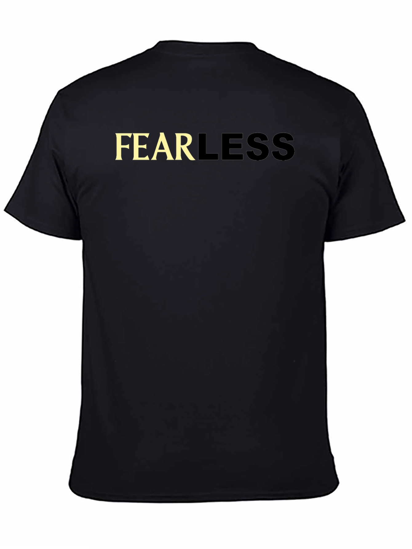 Fearless Graphic Tee - Black Cotton Casual T-Shirt