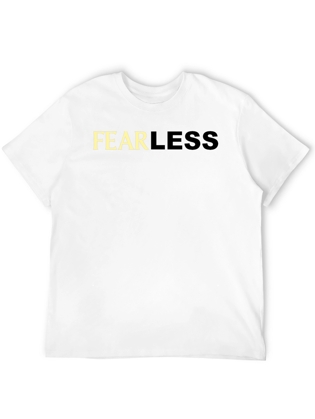 Fearless Graphic Tee - Black Cotton Casual T-Shirt