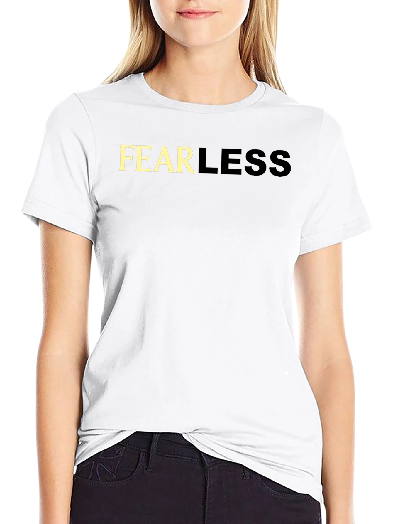 Fearless Graphic Tee - Black Cotton Casual T-Shirt
