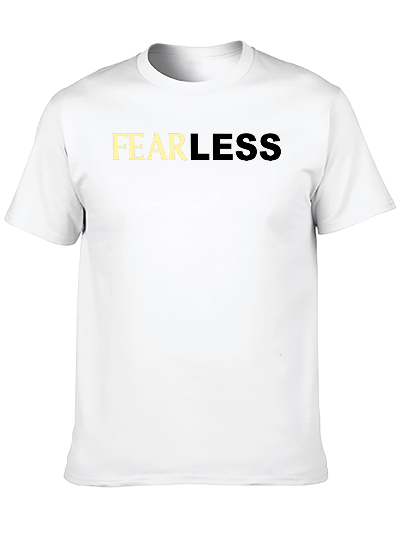 Fearless Graphic Tee - Black Cotton Casual T-Shirt