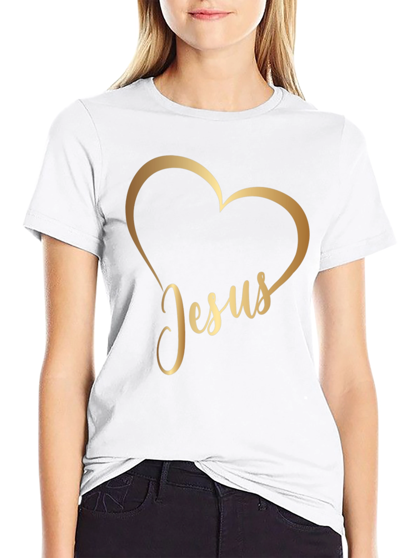 Jesus Heart Graphic Tee - Stylish Christian Apparel