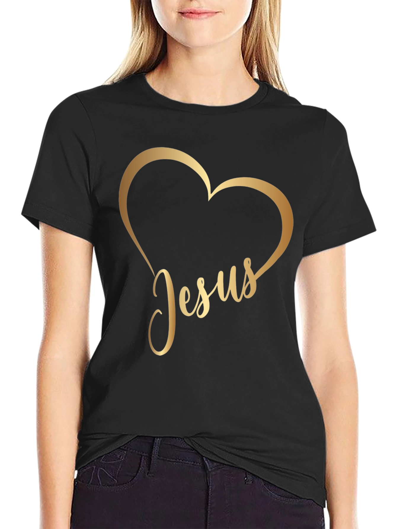 Jesus Heart Graphic Tee - Stylish Christian Apparel