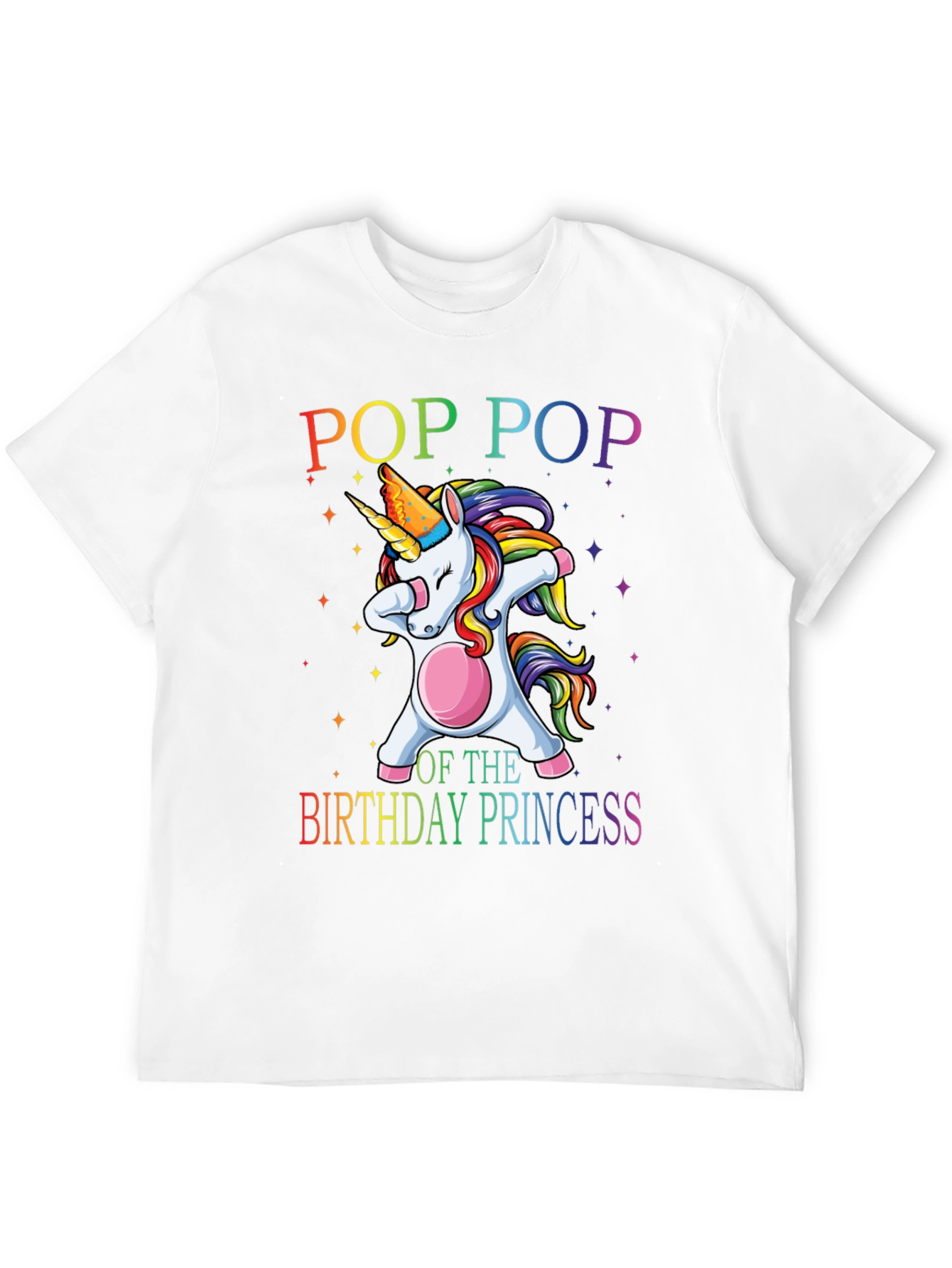 Pop Pop Birthday Princess Unicorn T-Shirt