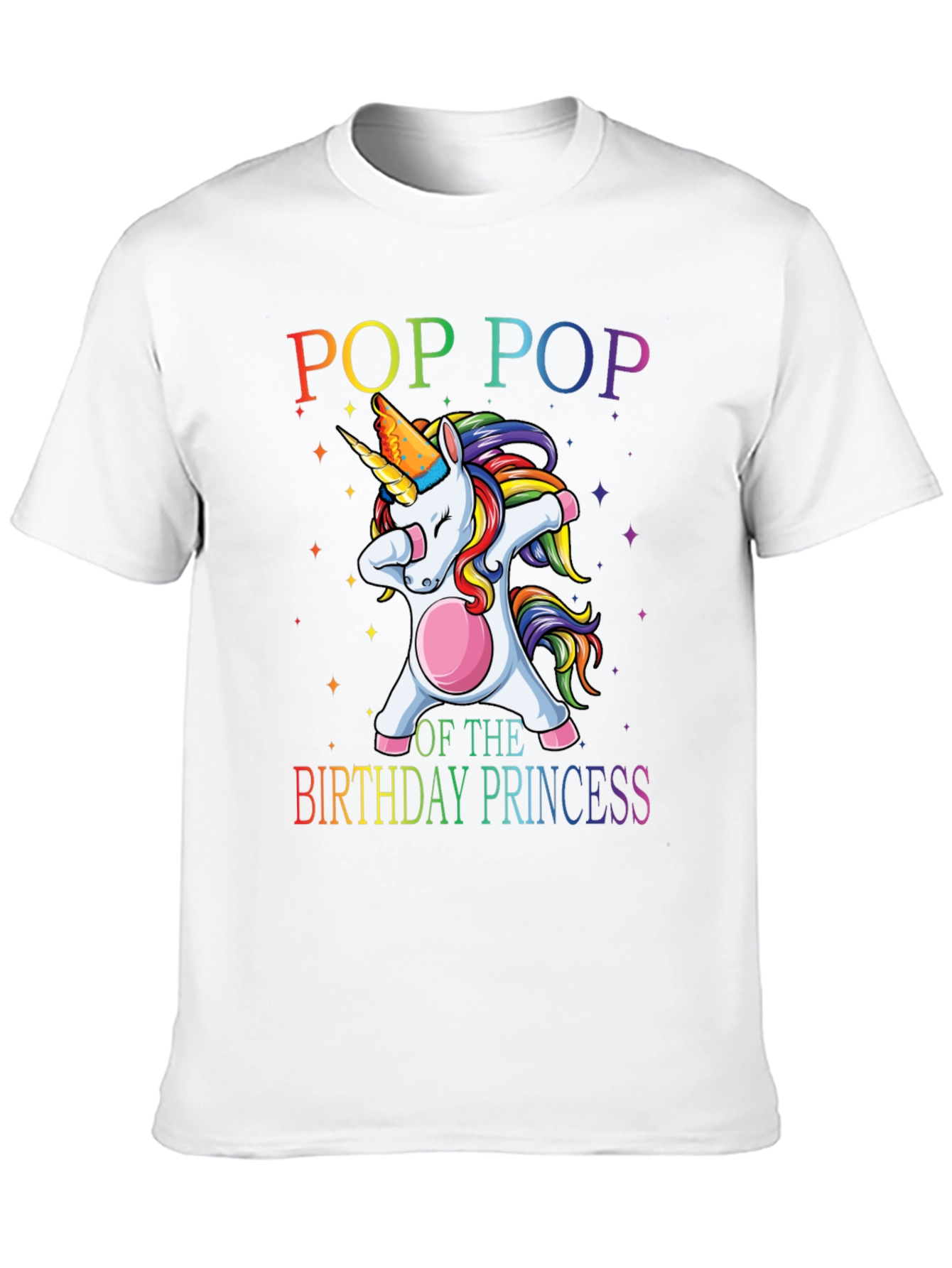 Pop Pop Birthday Princess Unicorn T-Shirt