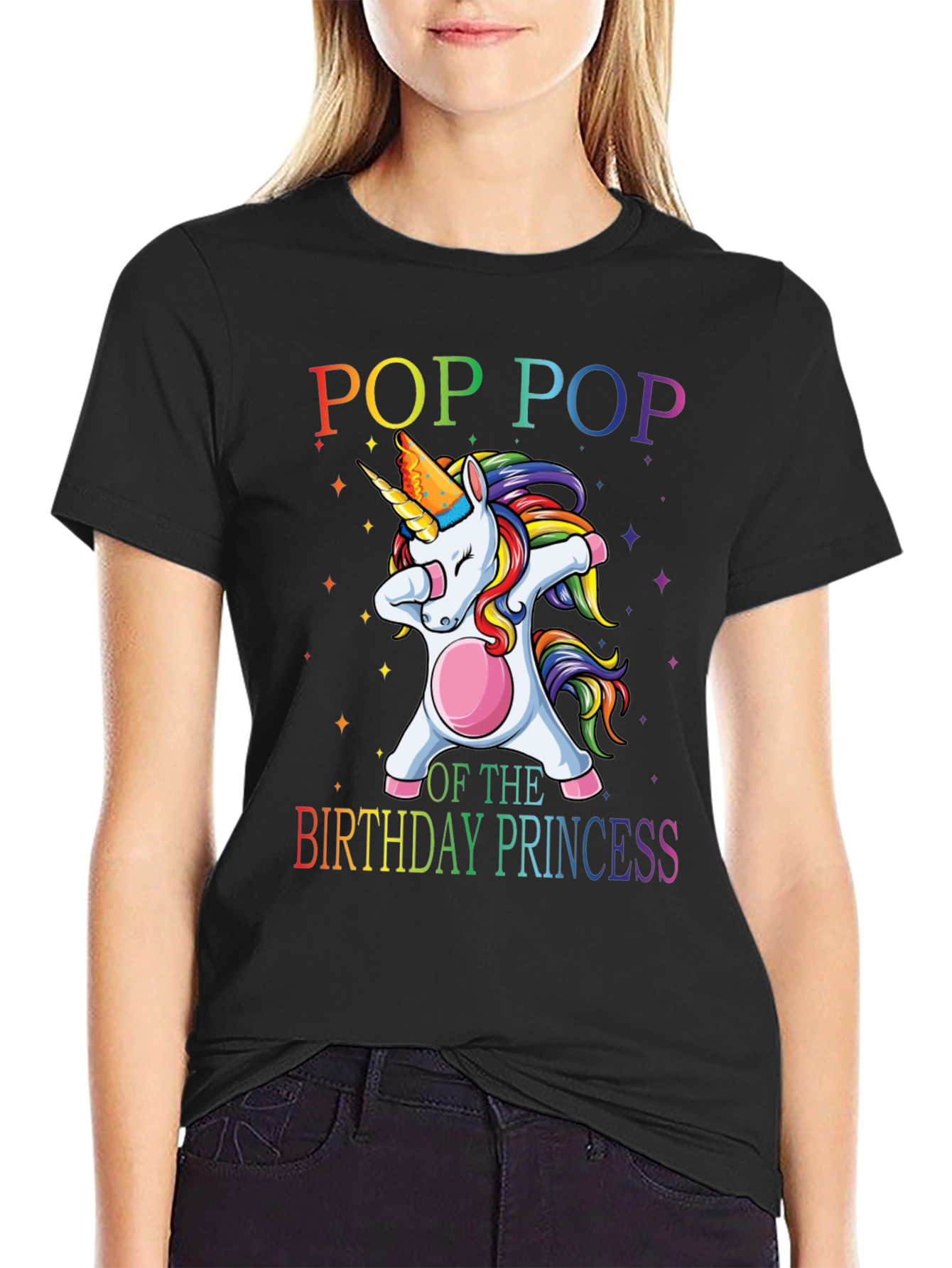 Pop Pop Birthday Princess Unicorn T-Shirt