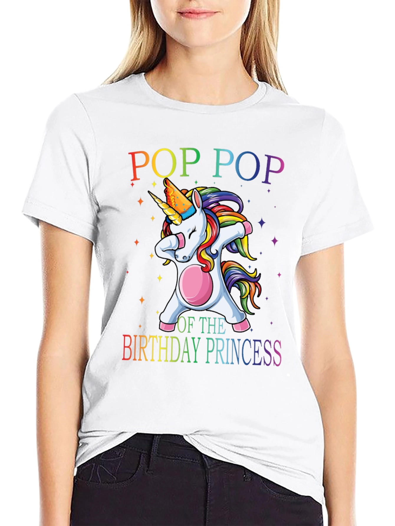 Pop Pop Birthday Princess Unicorn T-Shirt