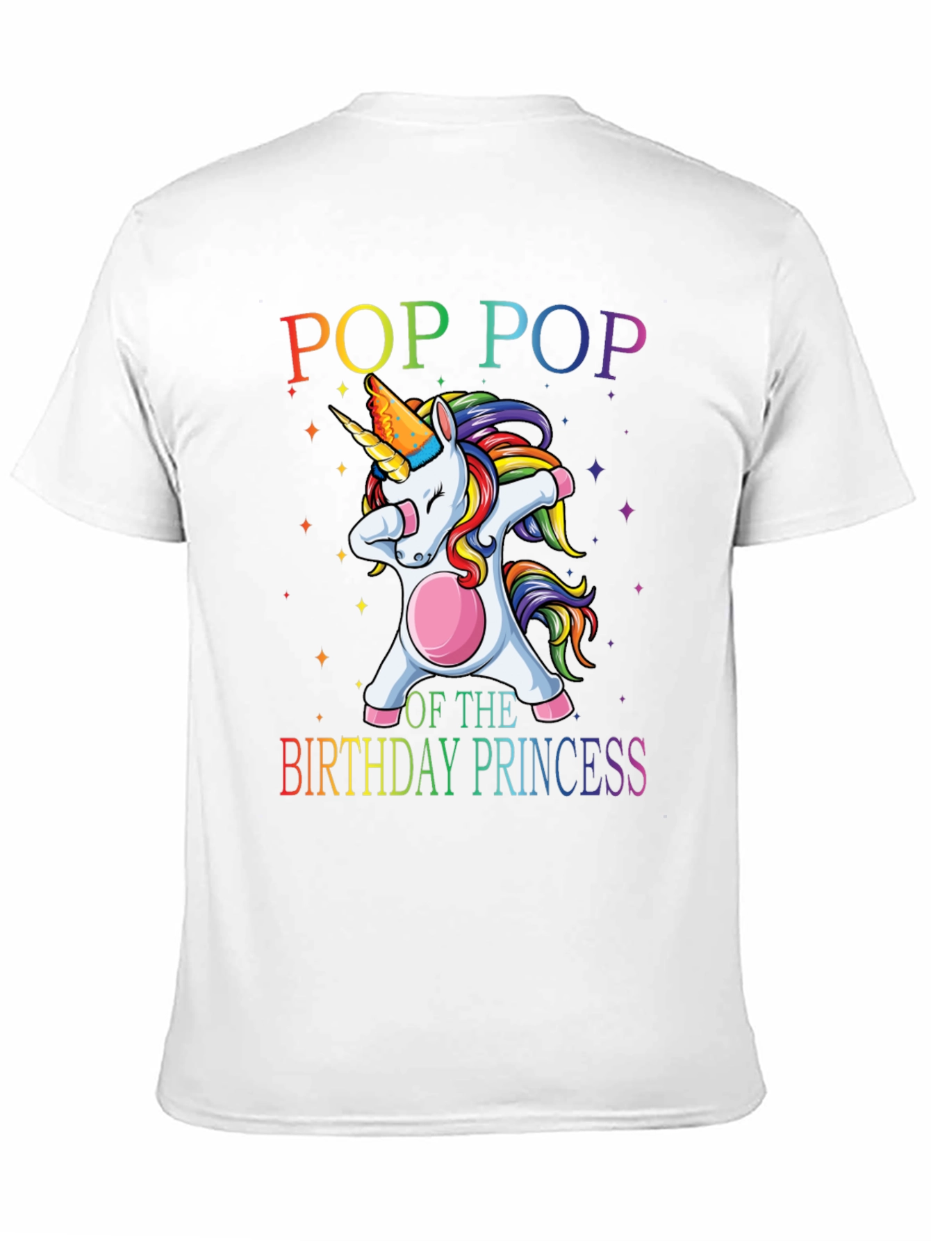 Pop Pop Birthday Princess Unicorn T-Shirt
