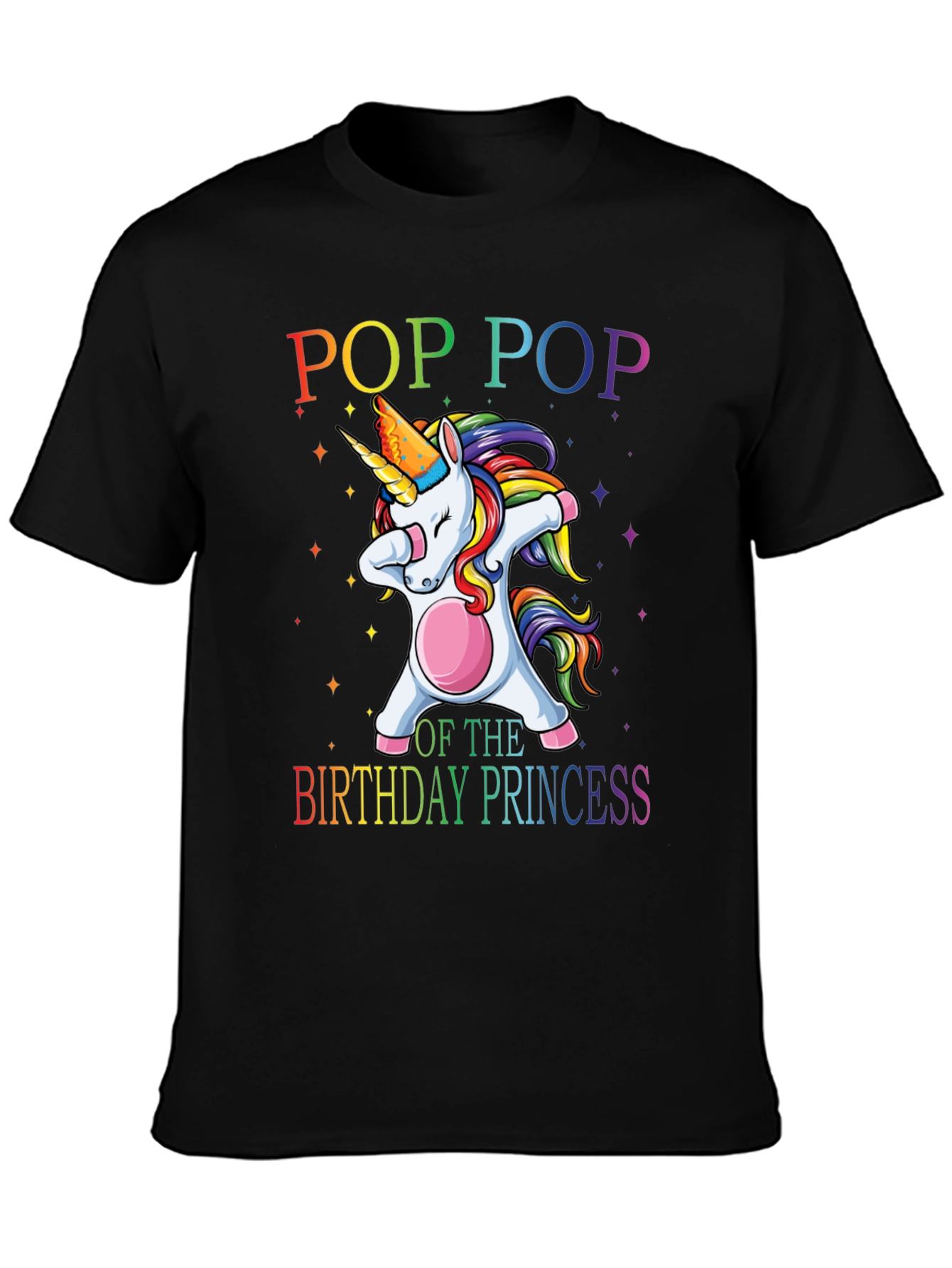 Pop Pop Birthday Princess Unicorn T-Shirt