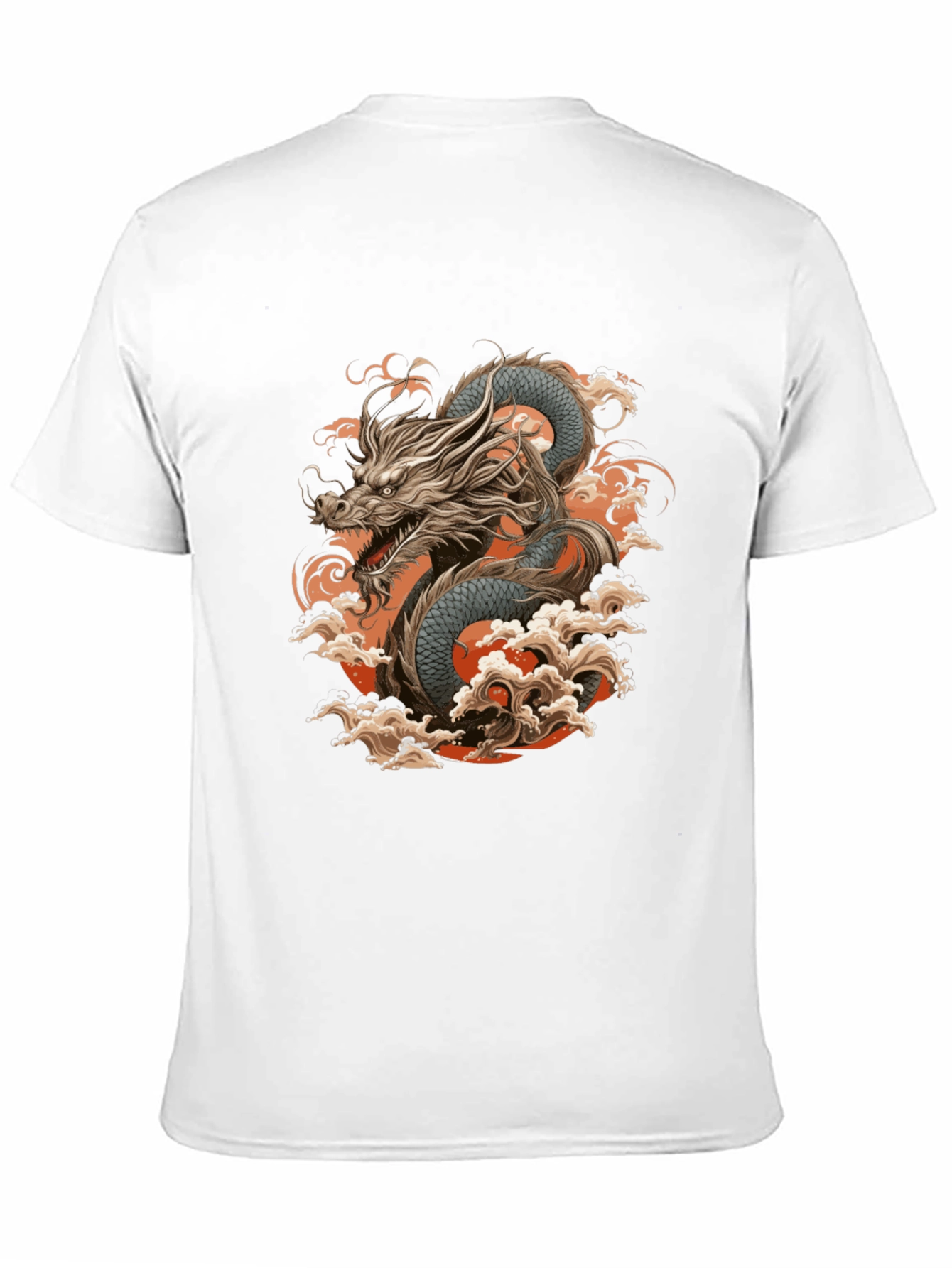 Dragon Graphic Print Black T-Shirt for Men