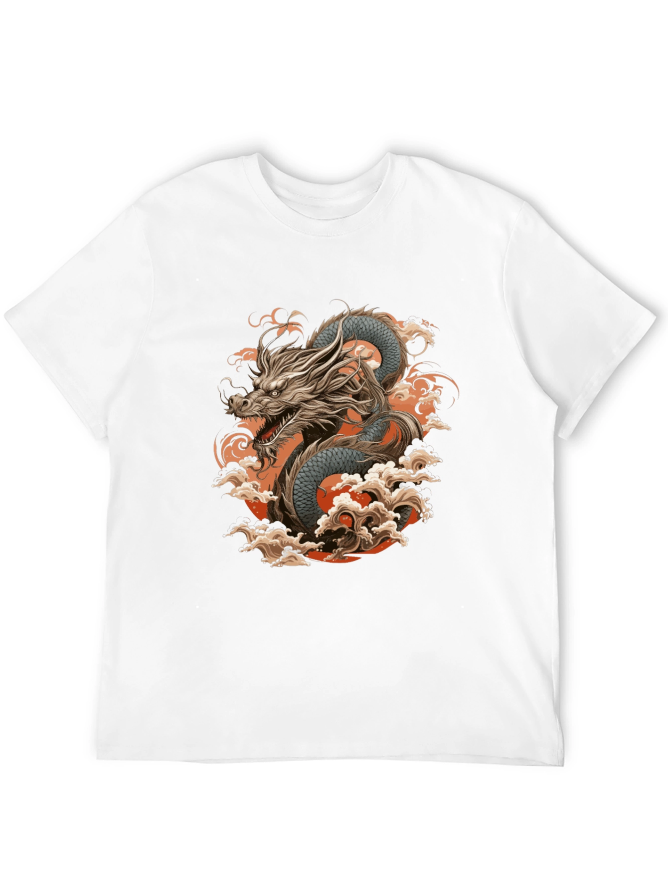 Dragon Graphic Print Black T-Shirt for Men