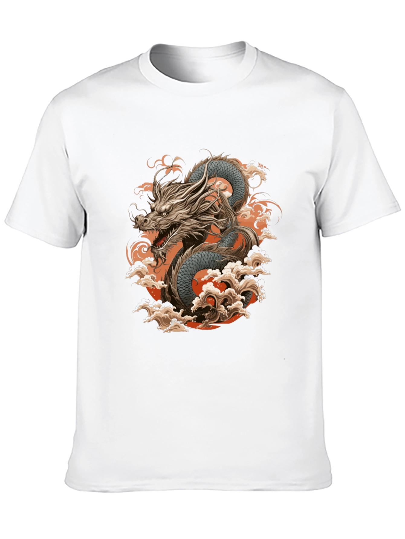 Dragon Graphic Print Black T-Shirt for Men