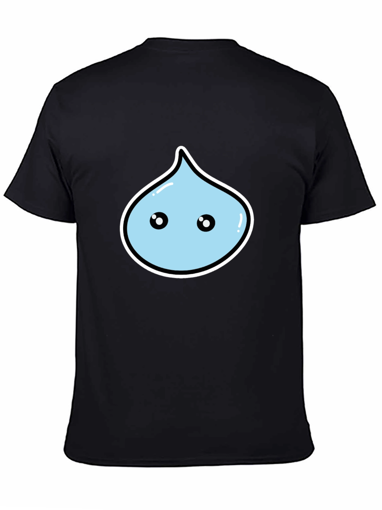 Kawaii Droplet Graphic Black T-Shirt