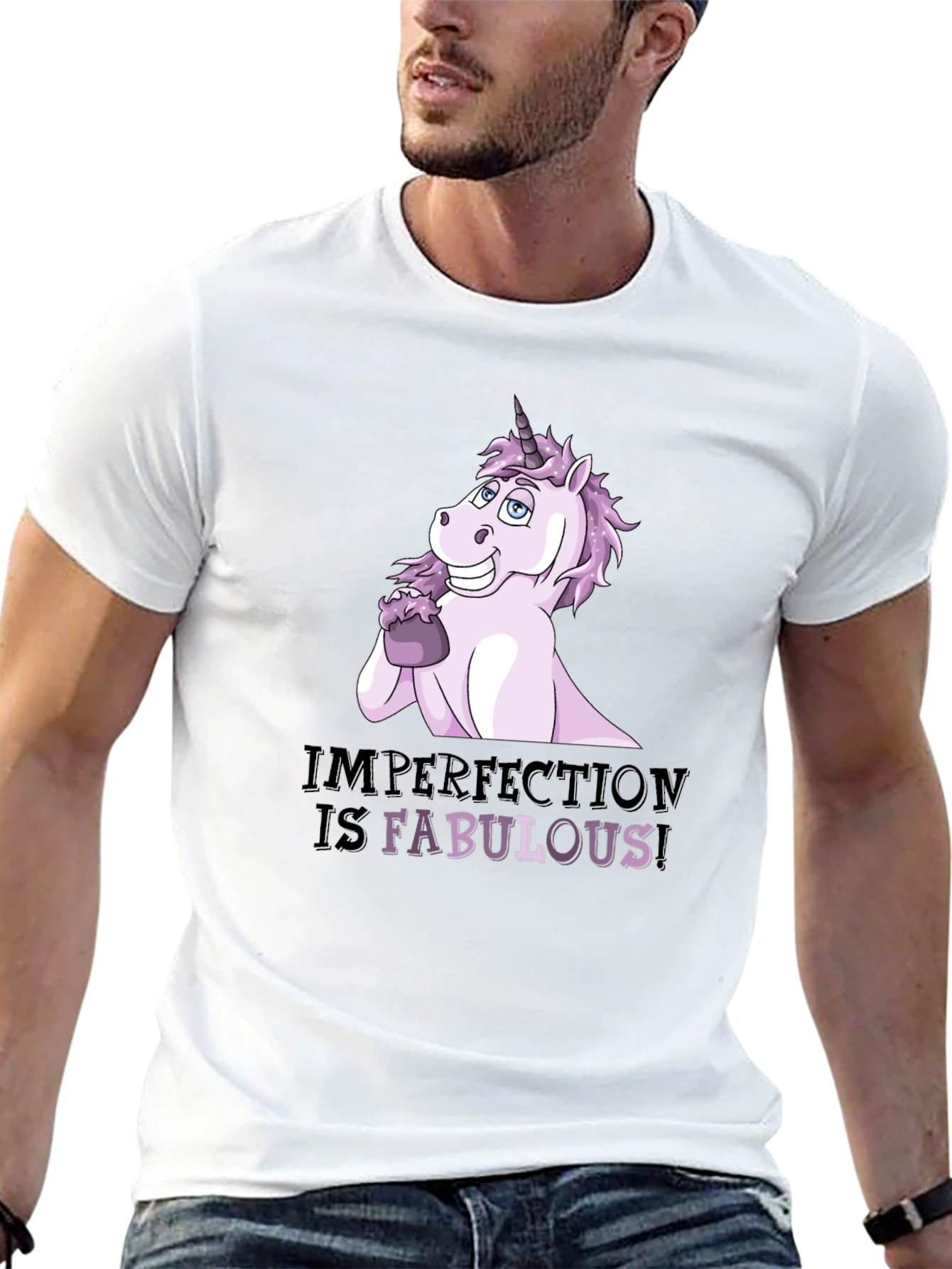 Imperfect Fabulous Unicorn Graphic T-Shirt