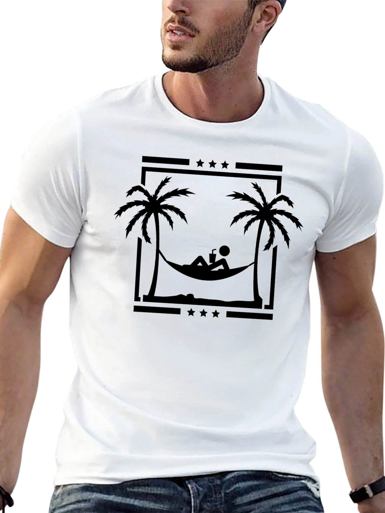 Relaxing Hammock Scene Graphic Tee