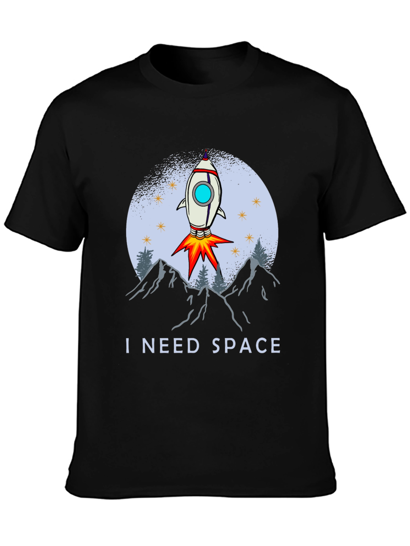 I Need Space T-Shirt - Rocket Launch Graphic Tee