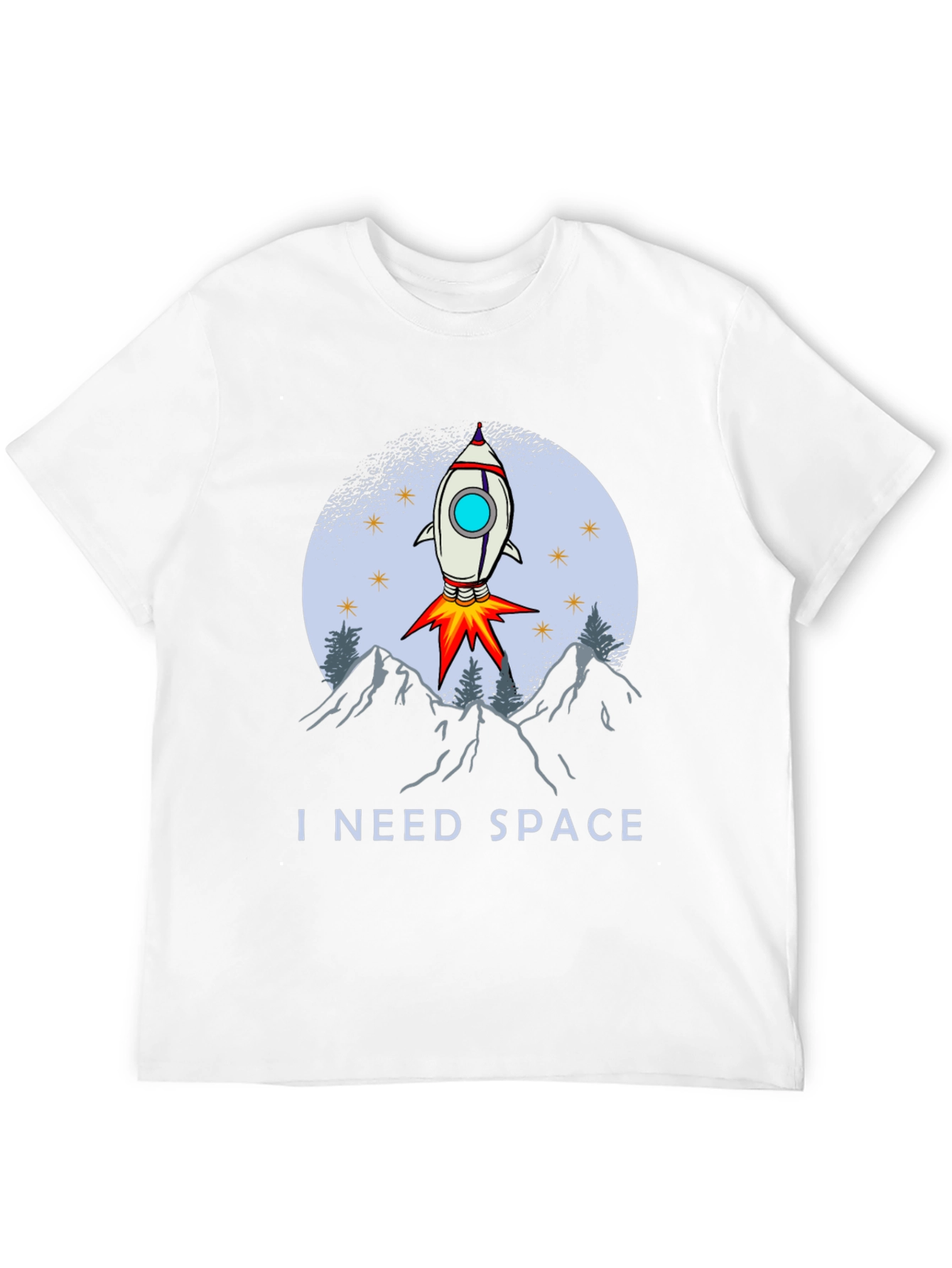 I Need Space T-Shirt - Rocket Launch Graphic Tee