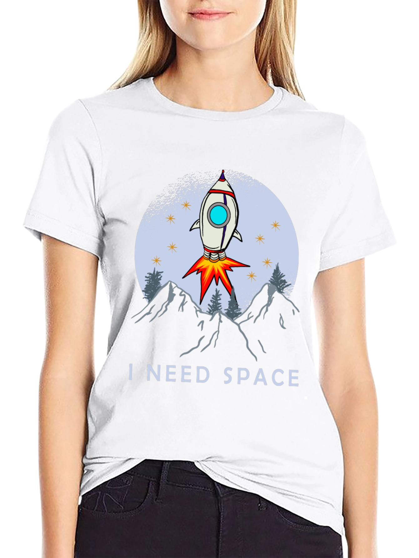 I Need Space T-Shirt - Rocket Launch Graphic Tee
