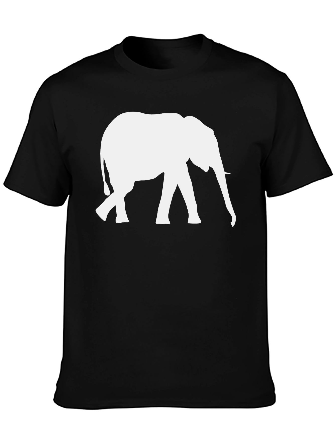 Elephant Graphic T-Shirt - Black Animal Print