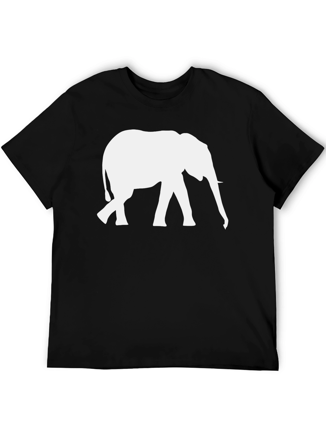 Elephant Graphic T-Shirt - Black Animal Print