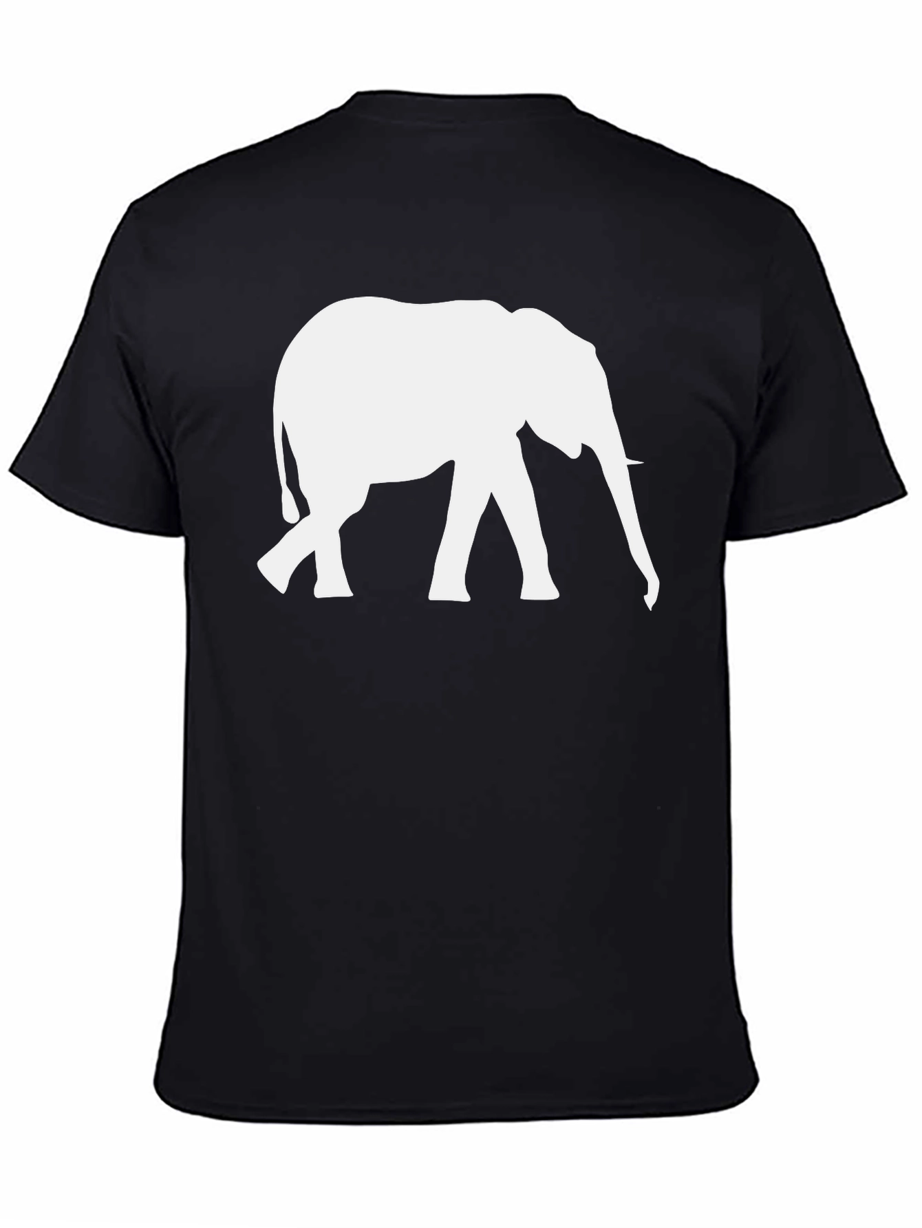 Elephant Graphic T-Shirt - Black Animal Print